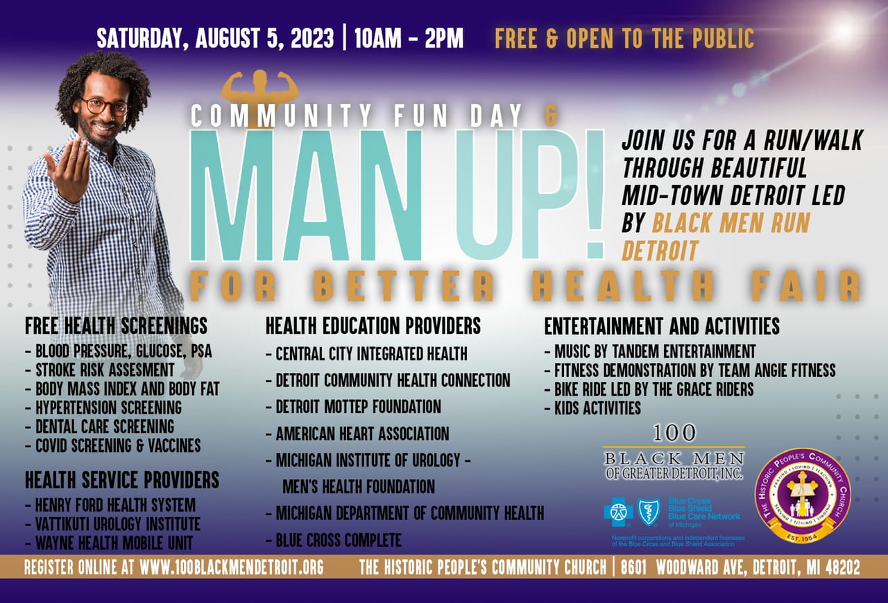 2023 Man Up! For Better Health 100 Black Men of Greater Detroit 100