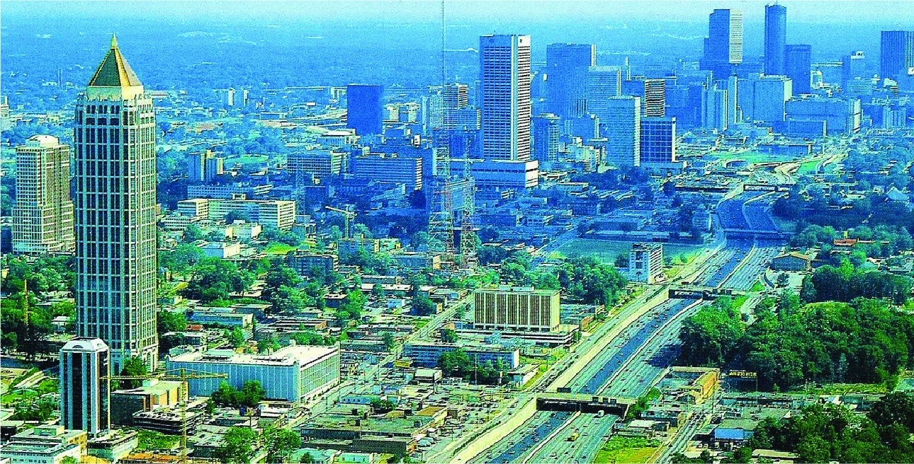 Aerial photo of the Atlanta, Georgia skyline