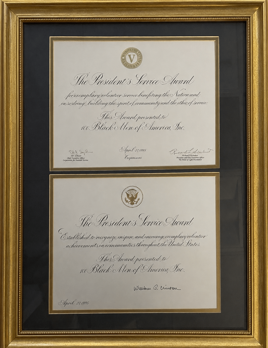 Graphic of an open door with a certificate/award plaque