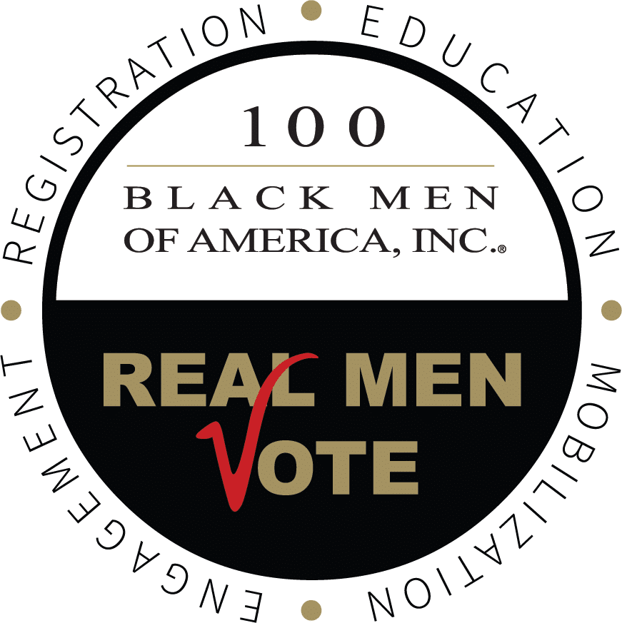 "Real Men Vote" campaign logo